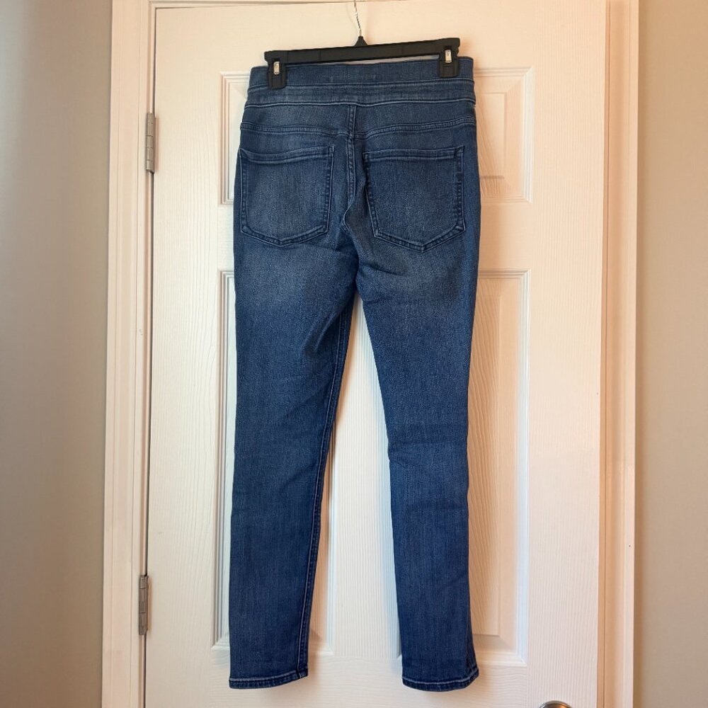 EXPRESS Super High Rise Button Detail Skinny Jean Size 4R - Picture 3 of 6
